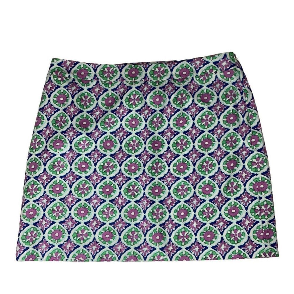 NWT Talbots Plus Petite Multicolor A line Floral Skirt Side Zipper Lined Sz 18WP
